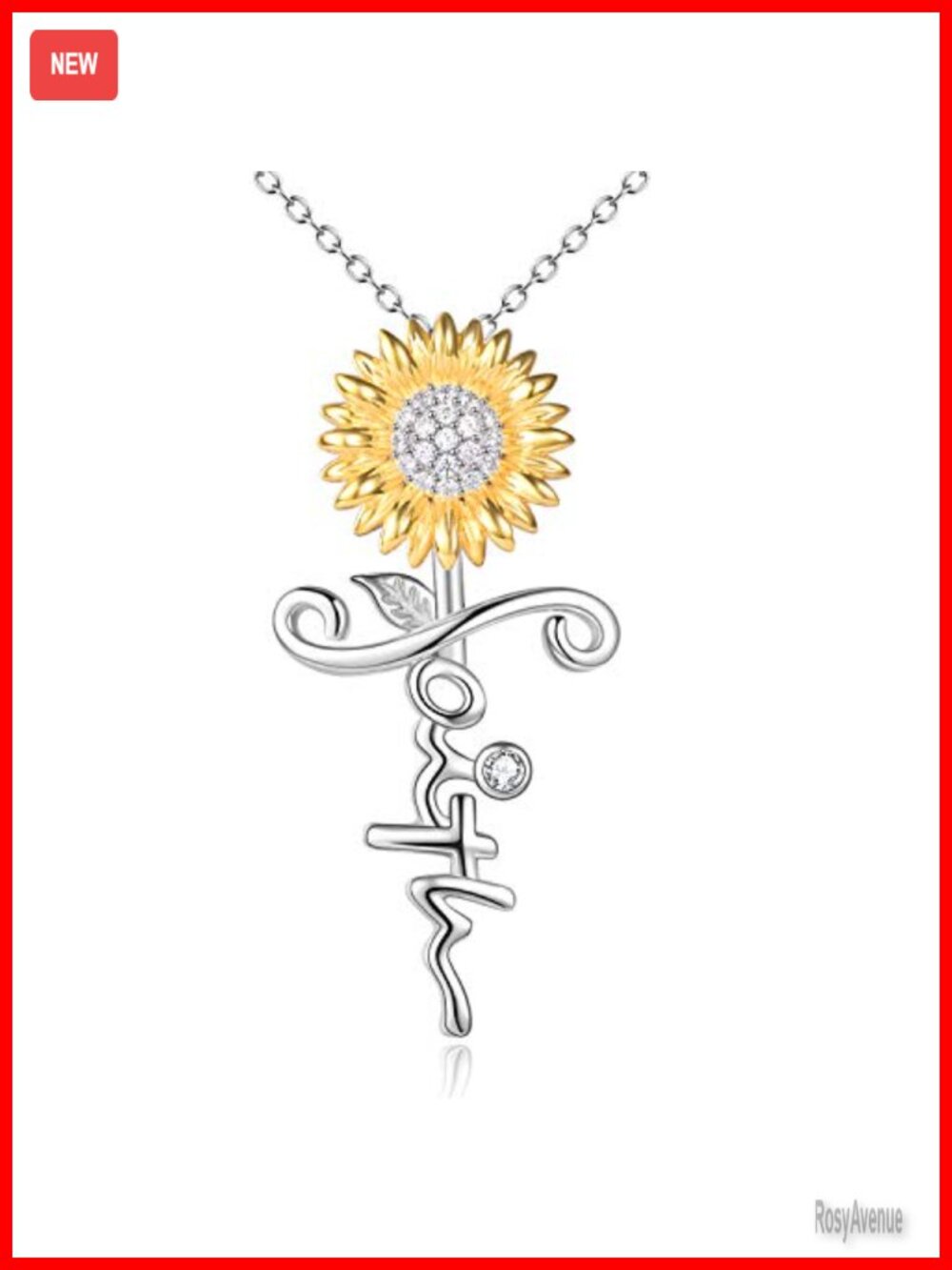 925 Sterling Silver Gold Plated Cross Pendant Necklace 18in Rolo Chain